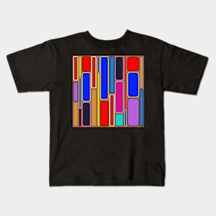 colourful mid century geometrical design Kids T-Shirt